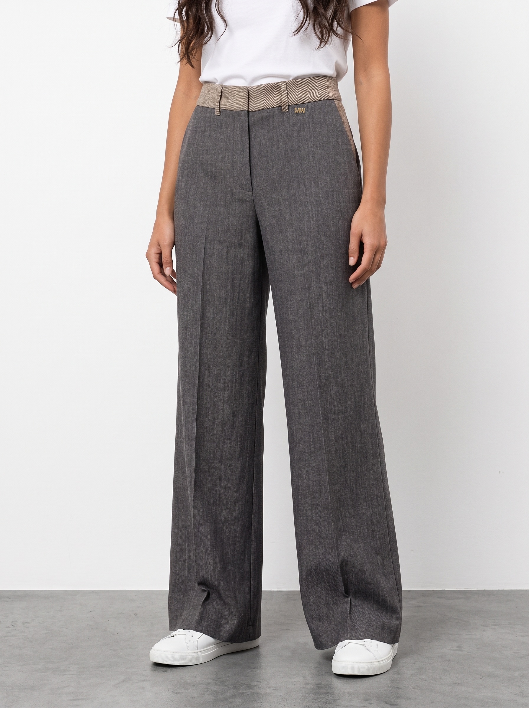 Markup Donna Jeans & Pantaloni Pantapalazzo in denim tessuto spigato