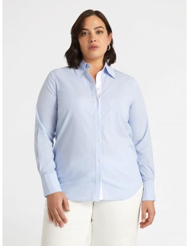 Fiorella Rubino Camicie e bluse Camicia a Righe tempestata di Strass 46 Plus