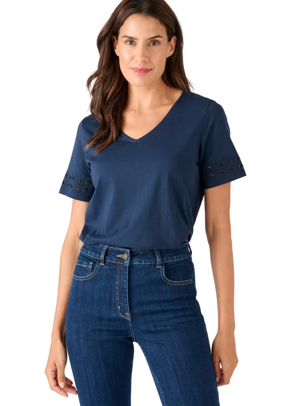 Damart Prêt-à-porter T-Shirt Dettagli Fantasia Puro Cotone T-shirt