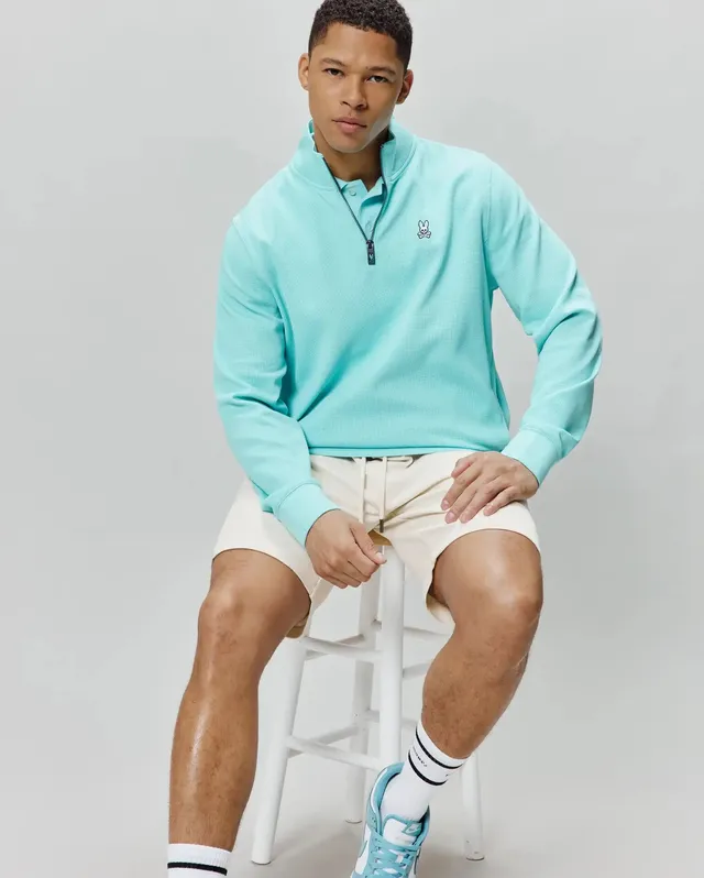 Psycho Bunny Men's Sweatshirts & Hoodies MENS MAXTON WAFFLE 1/4 ZIP MT0500253 felpa Antigua Sand