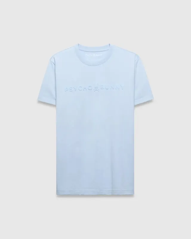 Psycho Bunny Men's Tees Royce Graphic Tee t-shirt blu cotone Pima