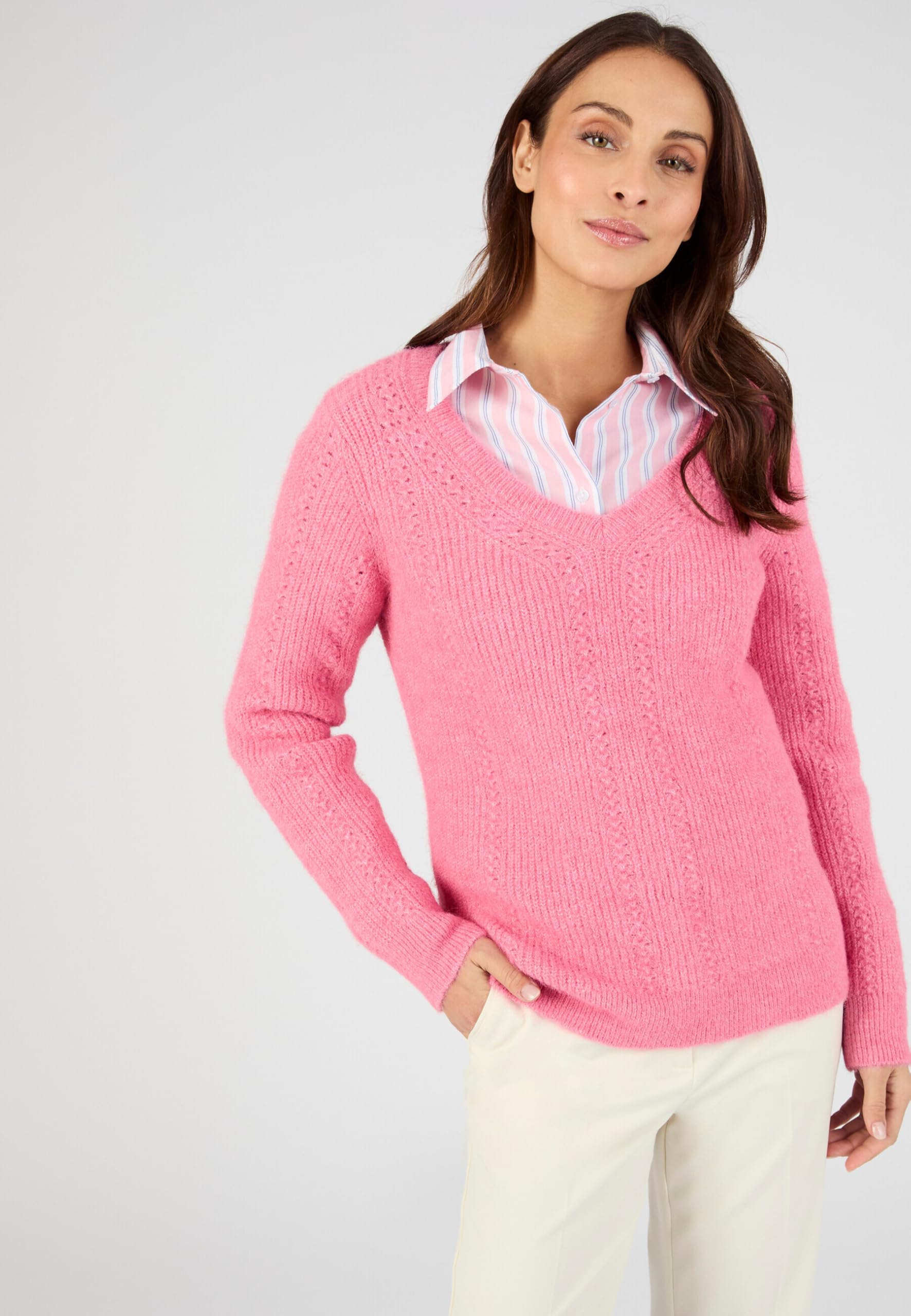 Damart Thermolactyl Maglia Termolattile maglione rosa lana