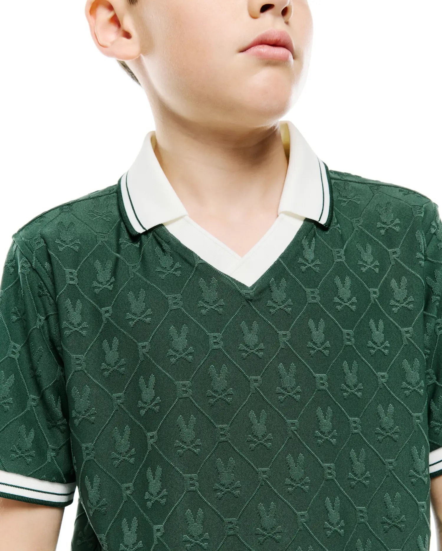 Psycho Bunny Kids Polo Shirts Kids Garry Johnny Collar polo verde