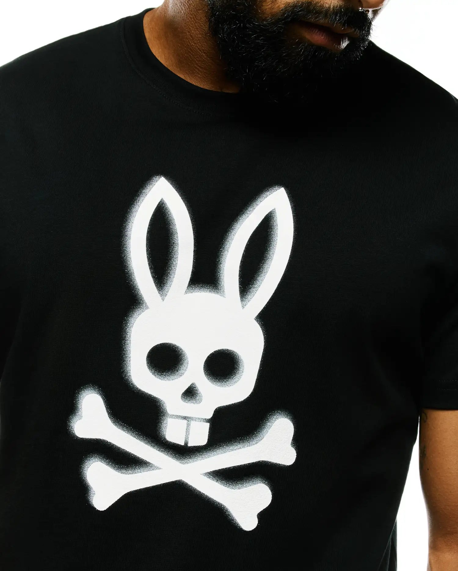 Psycho Bunny Men's Tees Emmanuel Pima Cotton Graphic Tee MT0200353 t-shirt nera Pima