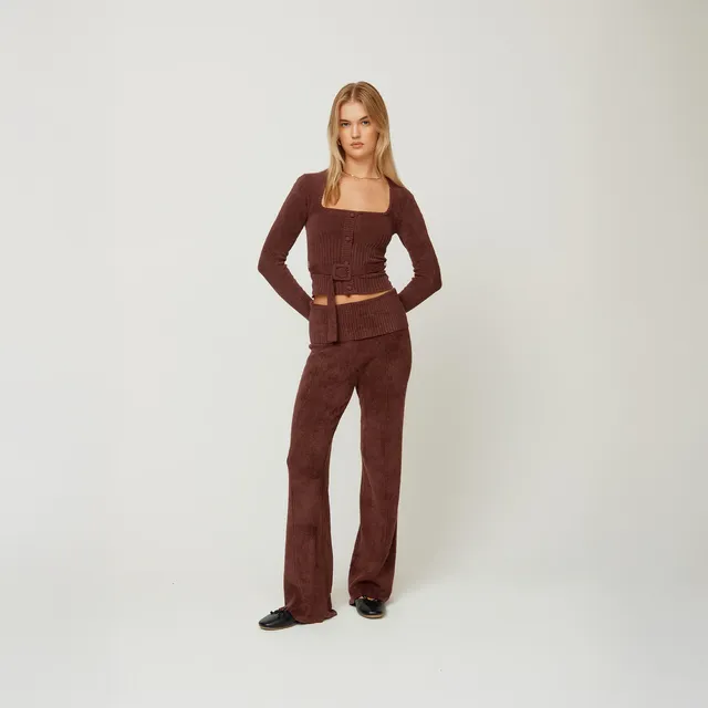 House Of Sunny Women's Shorts & Trousers The Lounge Pants pantaloni in velour