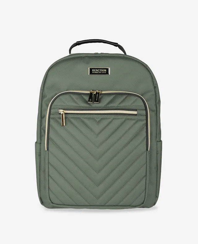 Kenneth Cole Reaction Luggage Chelsea 15.6-Inch Chevron Quilted Computer Backpack zaino Olive