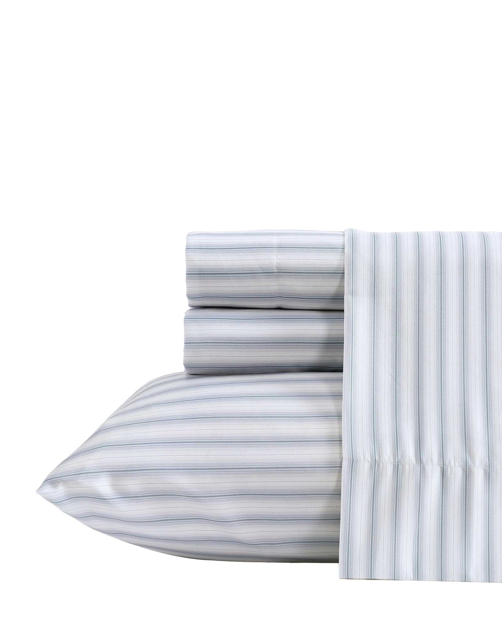 Kenneth Cole Reaction Home & Bedding Arrow Stripe Sheet Set set lenzuola blu queen 5 pezzi rinfrescante