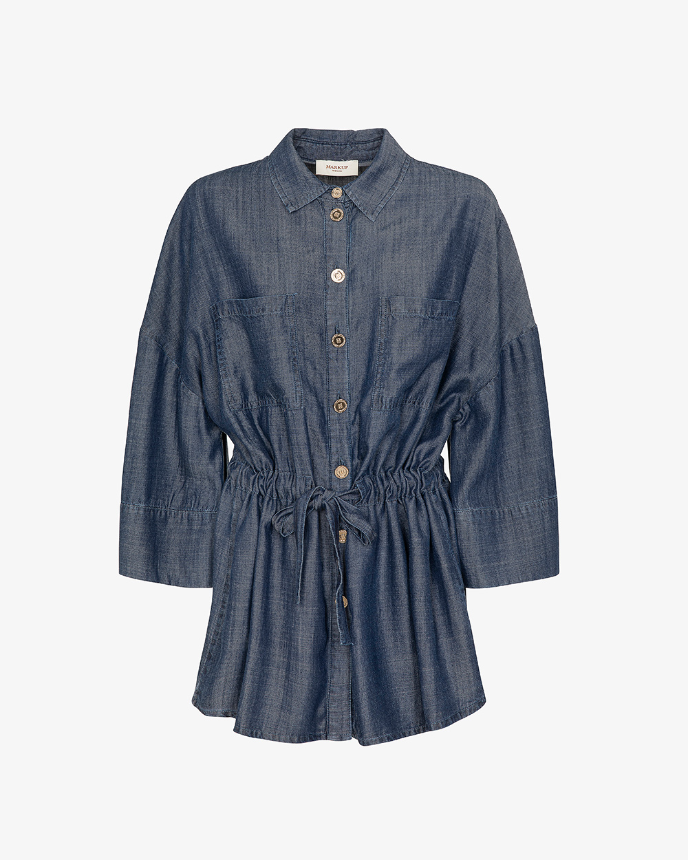 Markup Donna Giacche & Giubbotti Overshirt tessuto effetto denim con coulisse