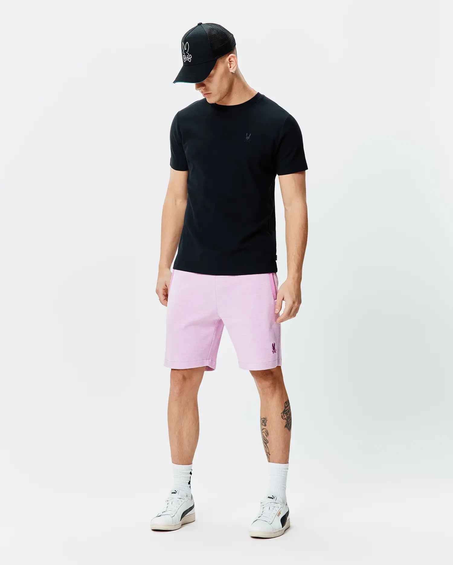 Psycho Bunny Men's Shorts Keith Short 8" MB0900045 pantaloncini rosa