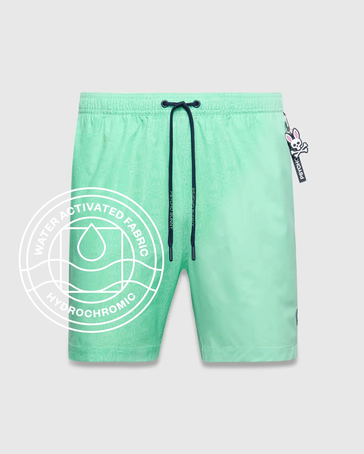 Psycho Bunny Men's Swimwear Samos costume da bagno verde 6" idroreattivo
