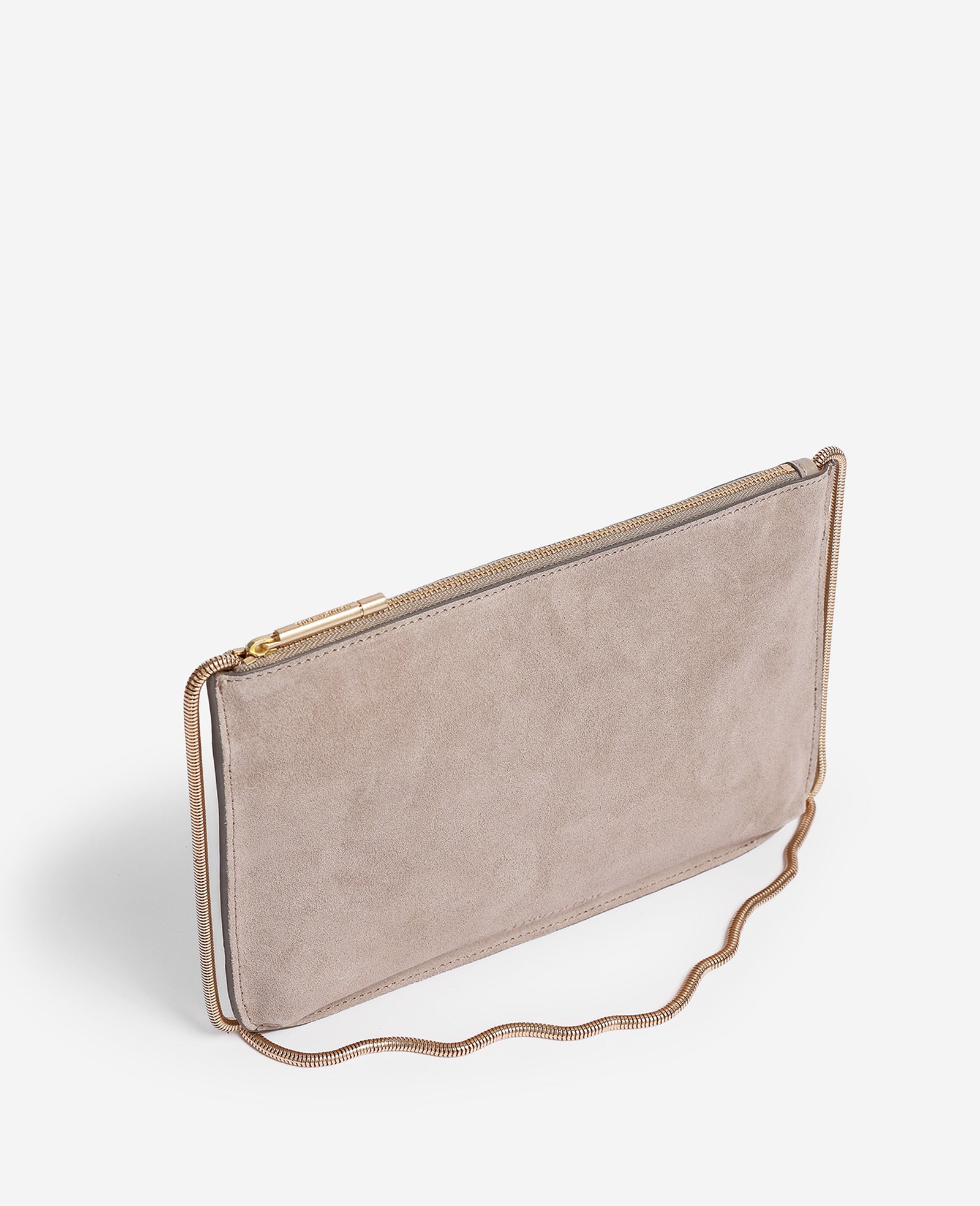 Kenneth Cole Reaction Bags Highline Suede Disco Crossbody Bag borsa a tracolla taupe in pelle