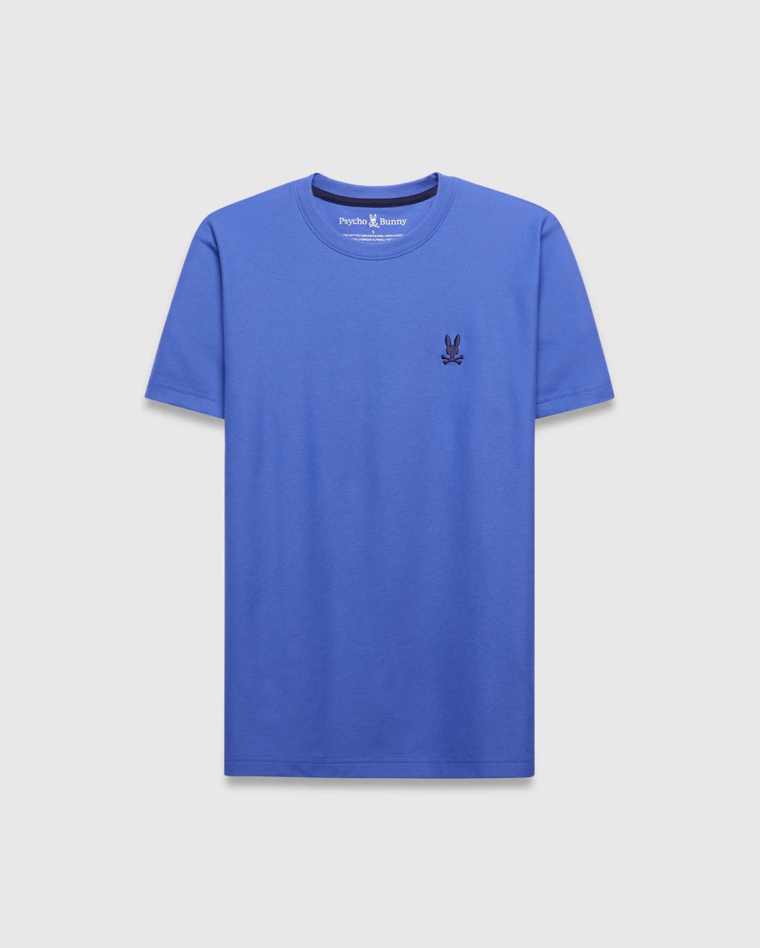 Psycho Bunny Men's Tees Taylor Pique Tee t-shirt blu Amparo cotone Pima