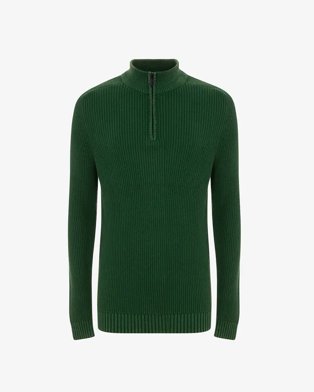 Markup Uomo Maglieria Lupetto con zip maglia inglese