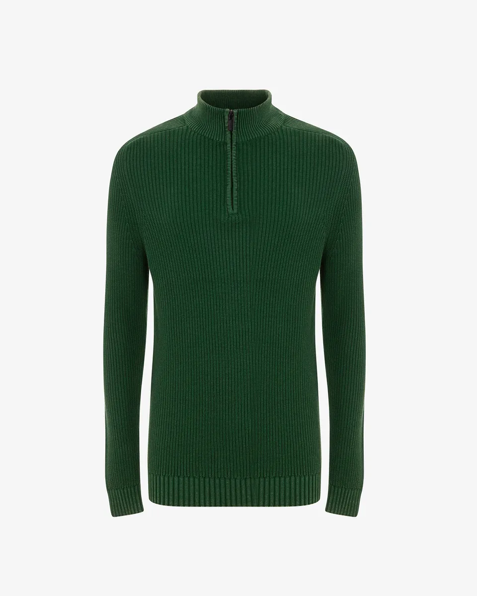 Markup Uomo Maglieria Lupetto con zip maglia inglese