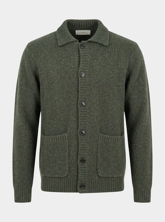 Markup Uomo Giacche & Giubbotti Overshirt Cardato con Bottoni