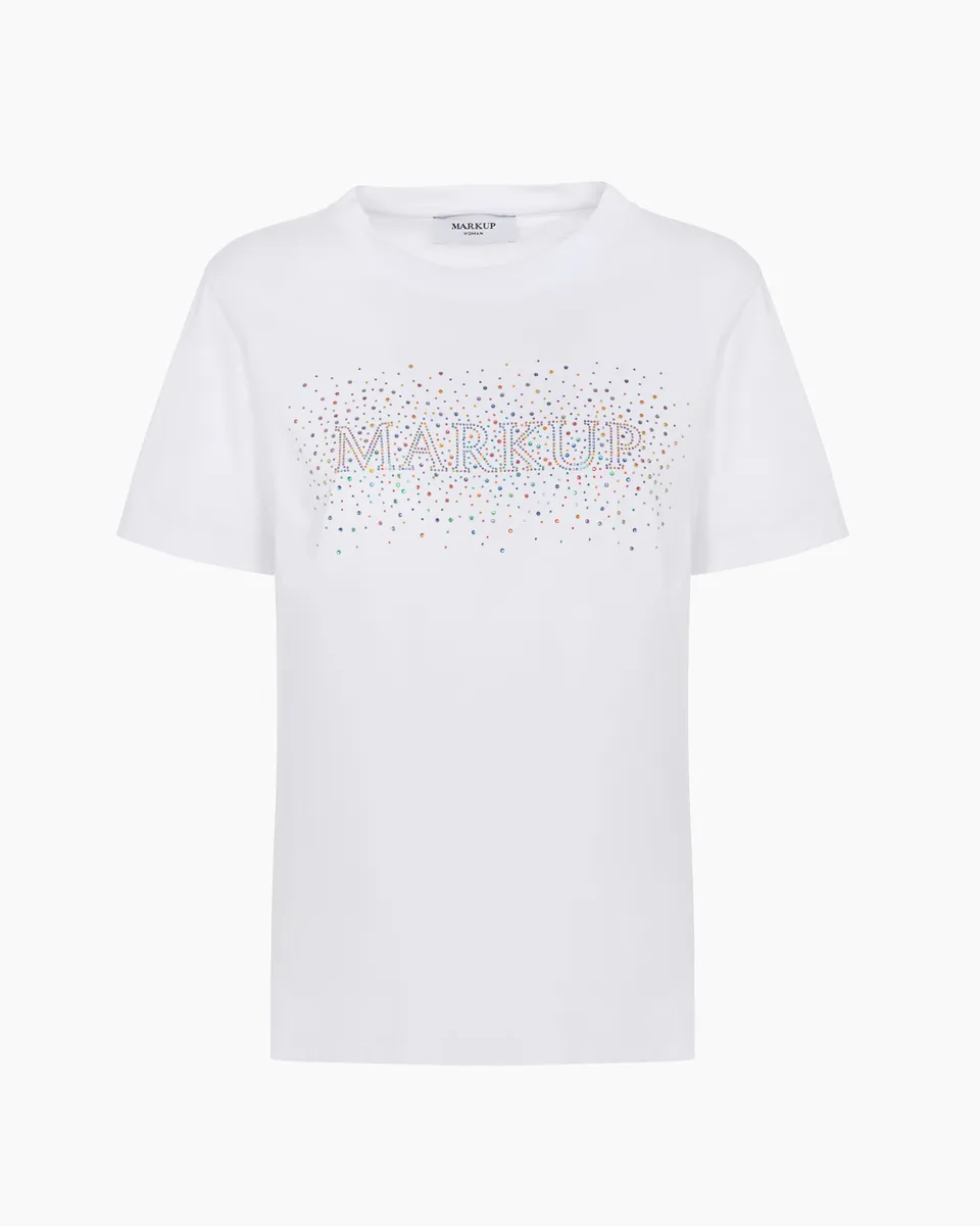 Markup Donna T-Shirt & Felpe T-shirt in jersey con logo di strass