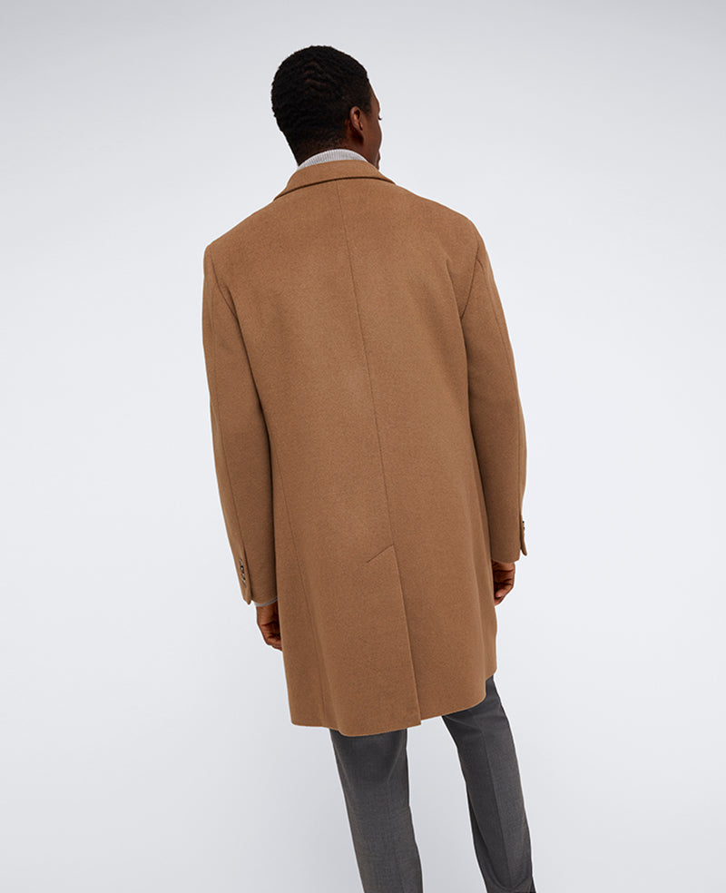 Kenneth Cole Reaction Clothing The Classic Fit Overcoat cappotto uomo cammello