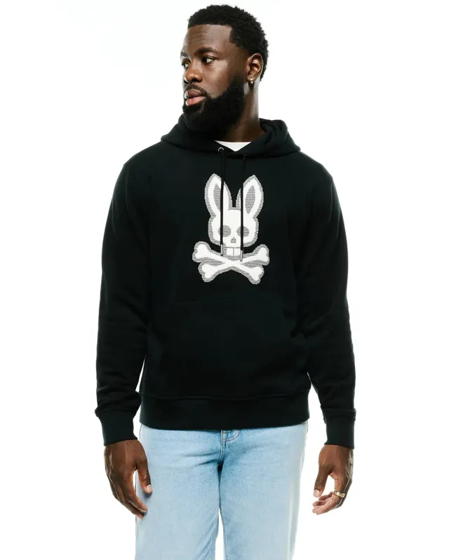 Psycho Bunny Samson felpa con cappuccio nera in cotone