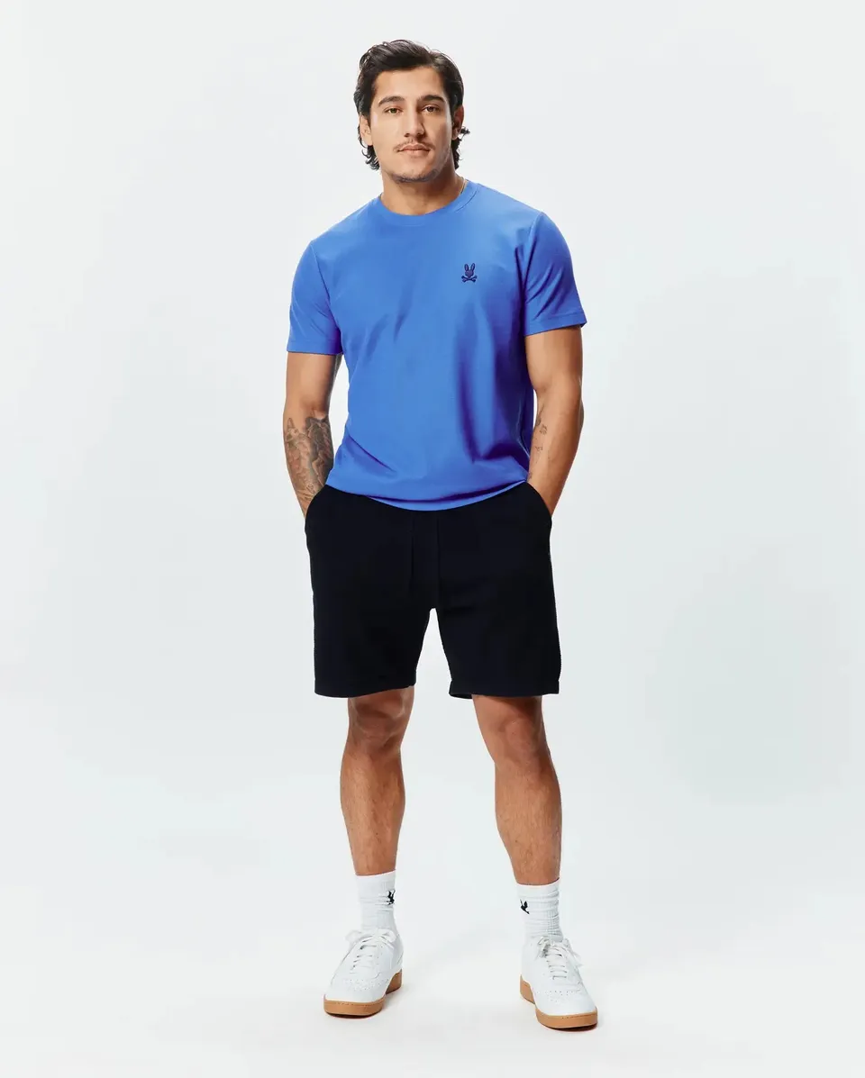 Psycho Bunny Men's Tees Taylor Pique Tee t-shirt blu Amparo cotone Pima