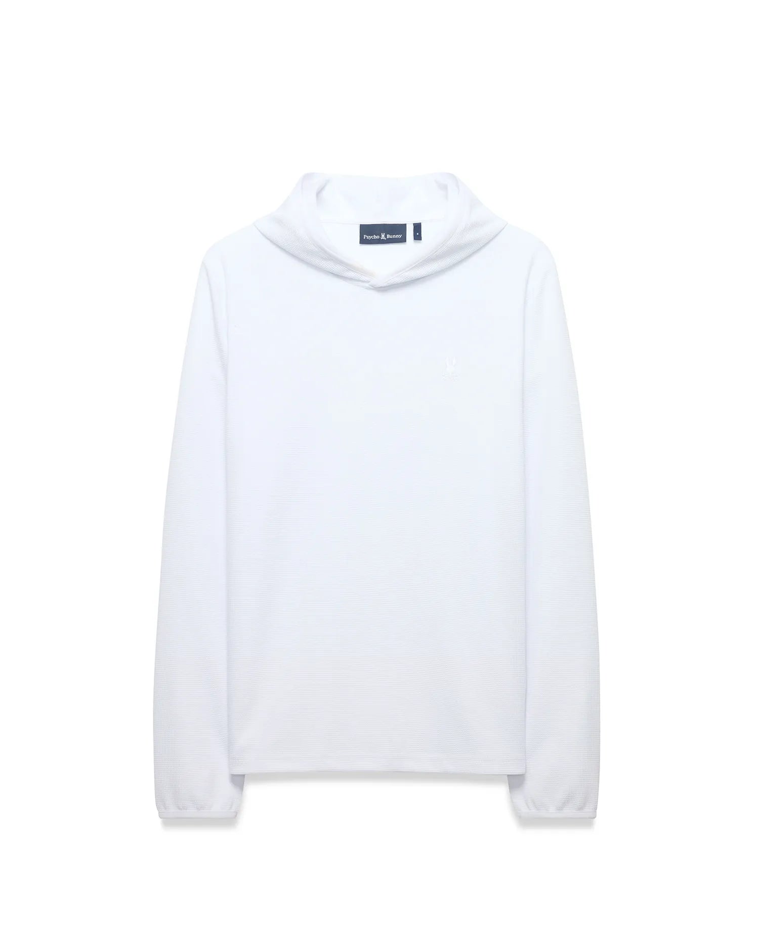 Psycho Bunny Men's Sweatshirts & Hoodies Tomas Waffle Hoodie felpa bianca