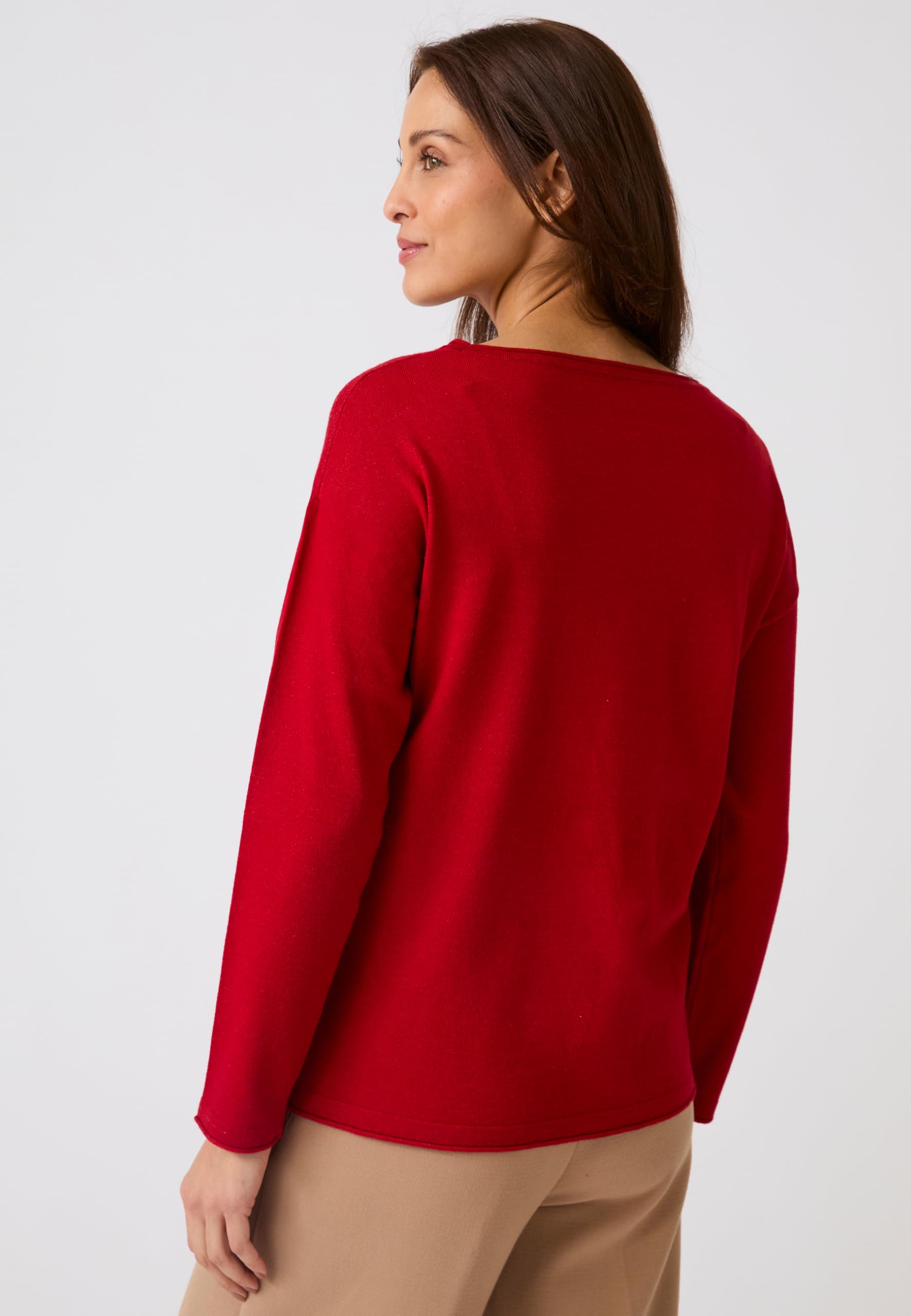 Damart Prêt-à-porter maglione donna rosso 38-40 viscosa