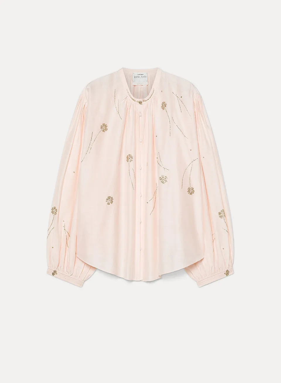 Forte camicie Fleurs d'Orient voile bohemian shirt loto camicia ricamata