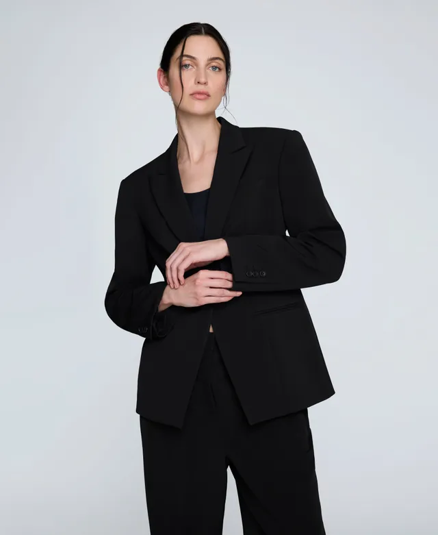Kenneth Cole Reaction Clothing Luxe Twill Slim One Button Jacket giacca nera