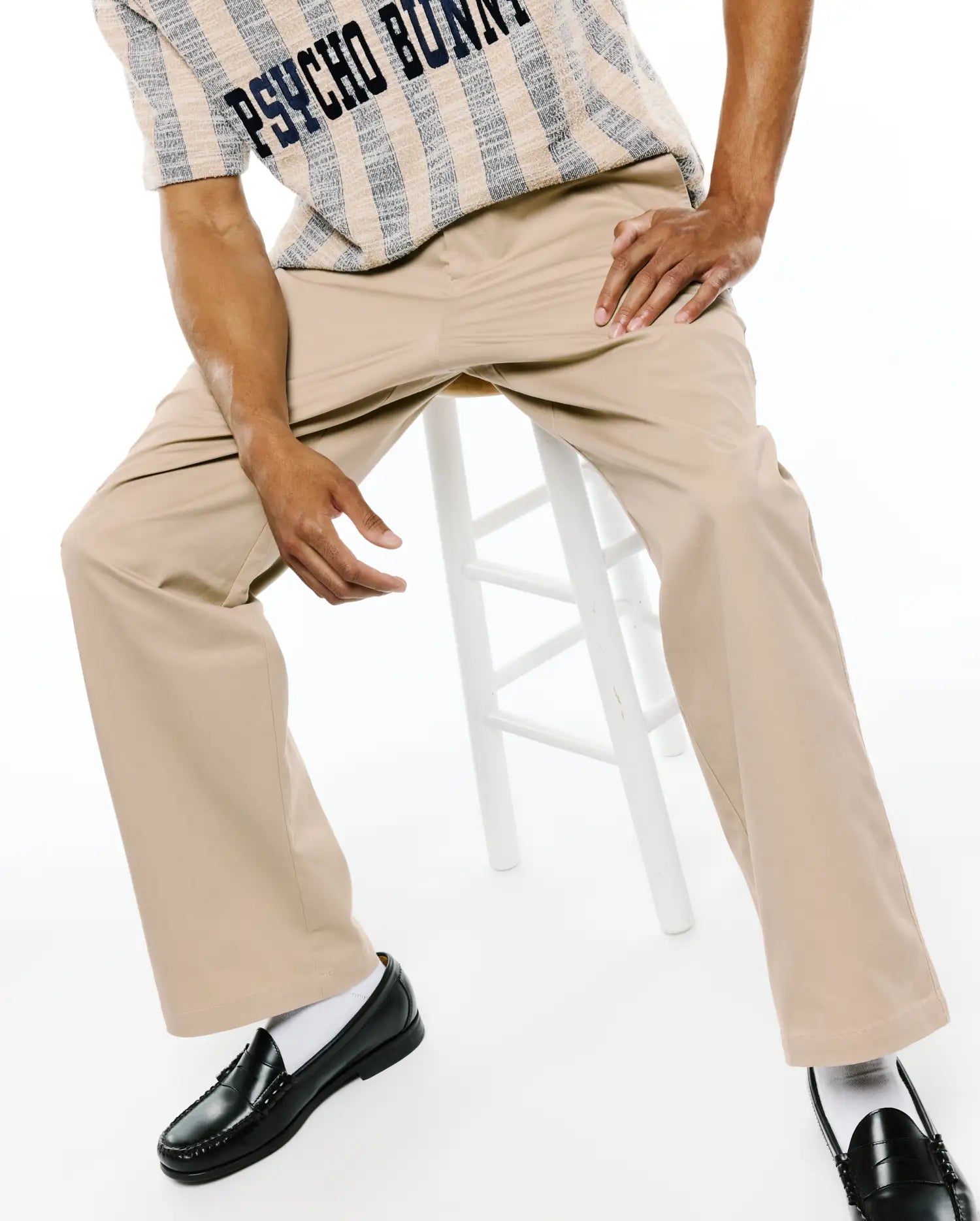 Psycho Bunny Men's Pants Aidan Chino Pants chino beige cotone elasticizzato