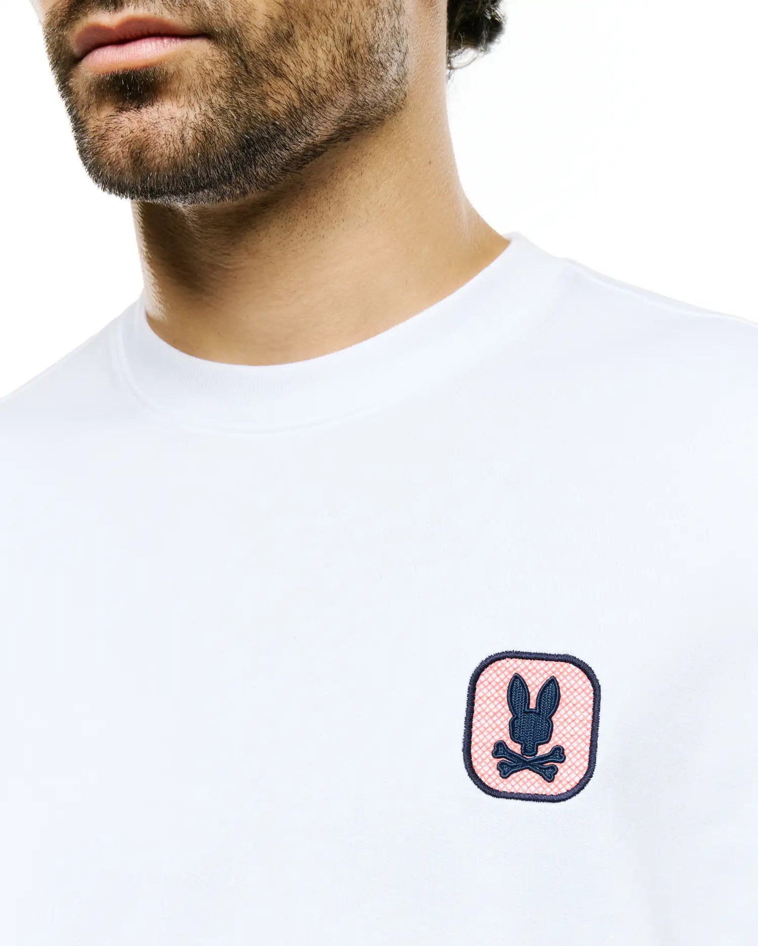 Psycho Bunny Men's Tees Samson Oversized Bunny Tee t-shirt bianca