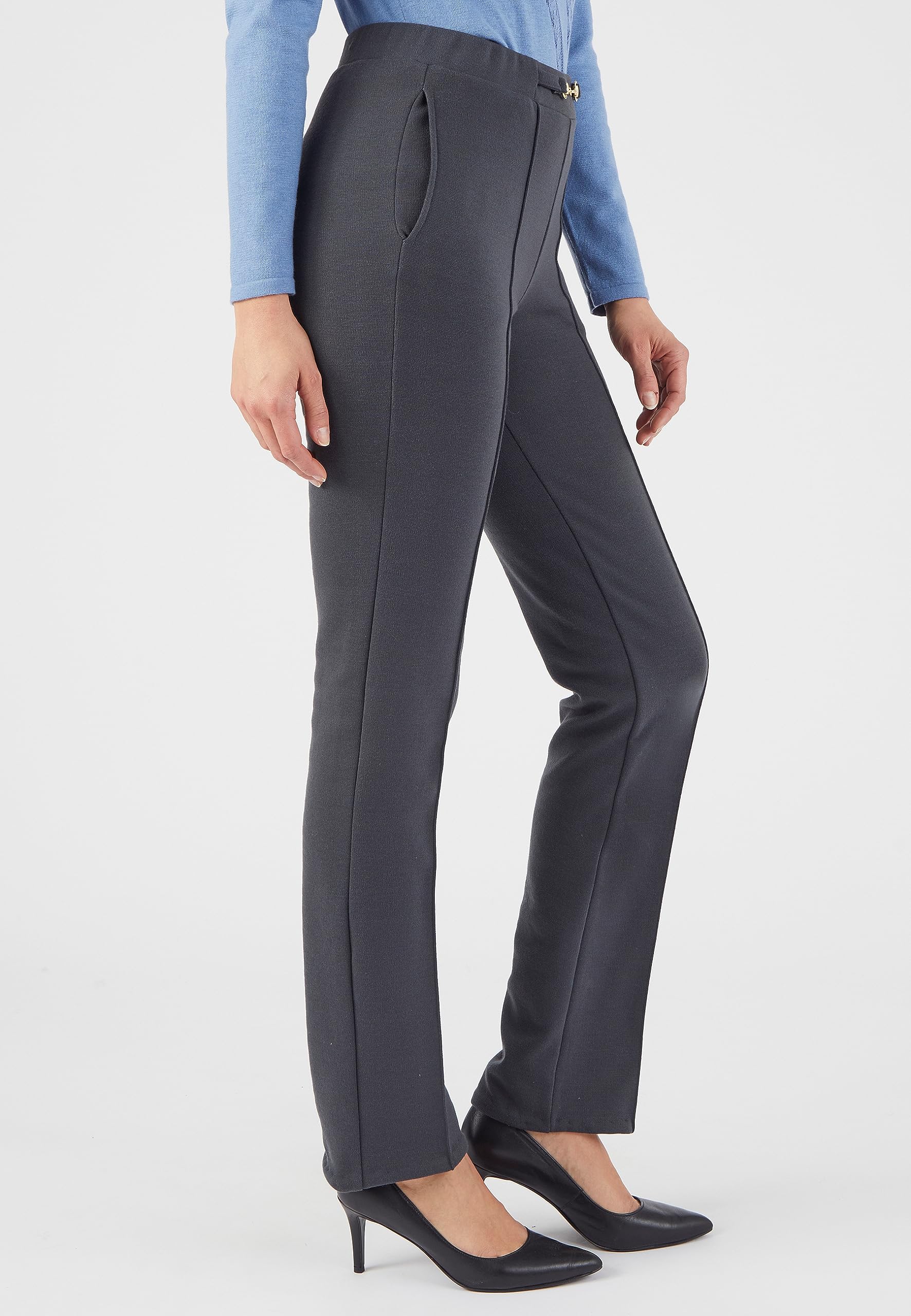 Damart Thermolactyl pantaloni dritti Milano Caldo grigio melange scuro 52