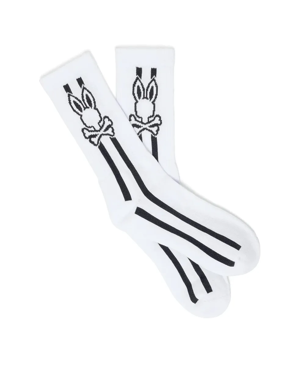 Psycho Bunny Accessories TY SPORT MO2200085 calze sportive bianche