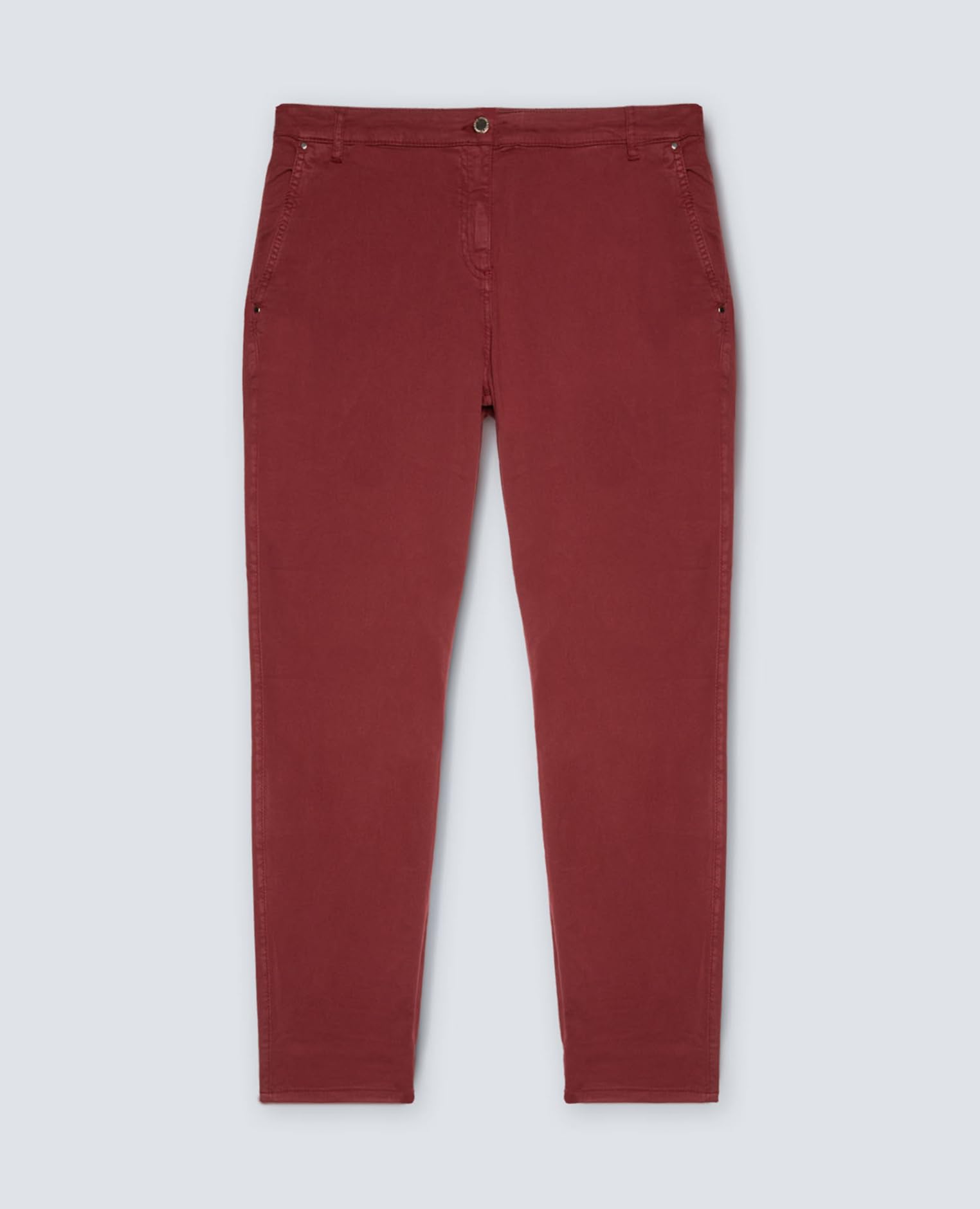 Fiorella Rubino Pantaloni Chinos in Tencel pantaloni 48 Plus gamba dritta