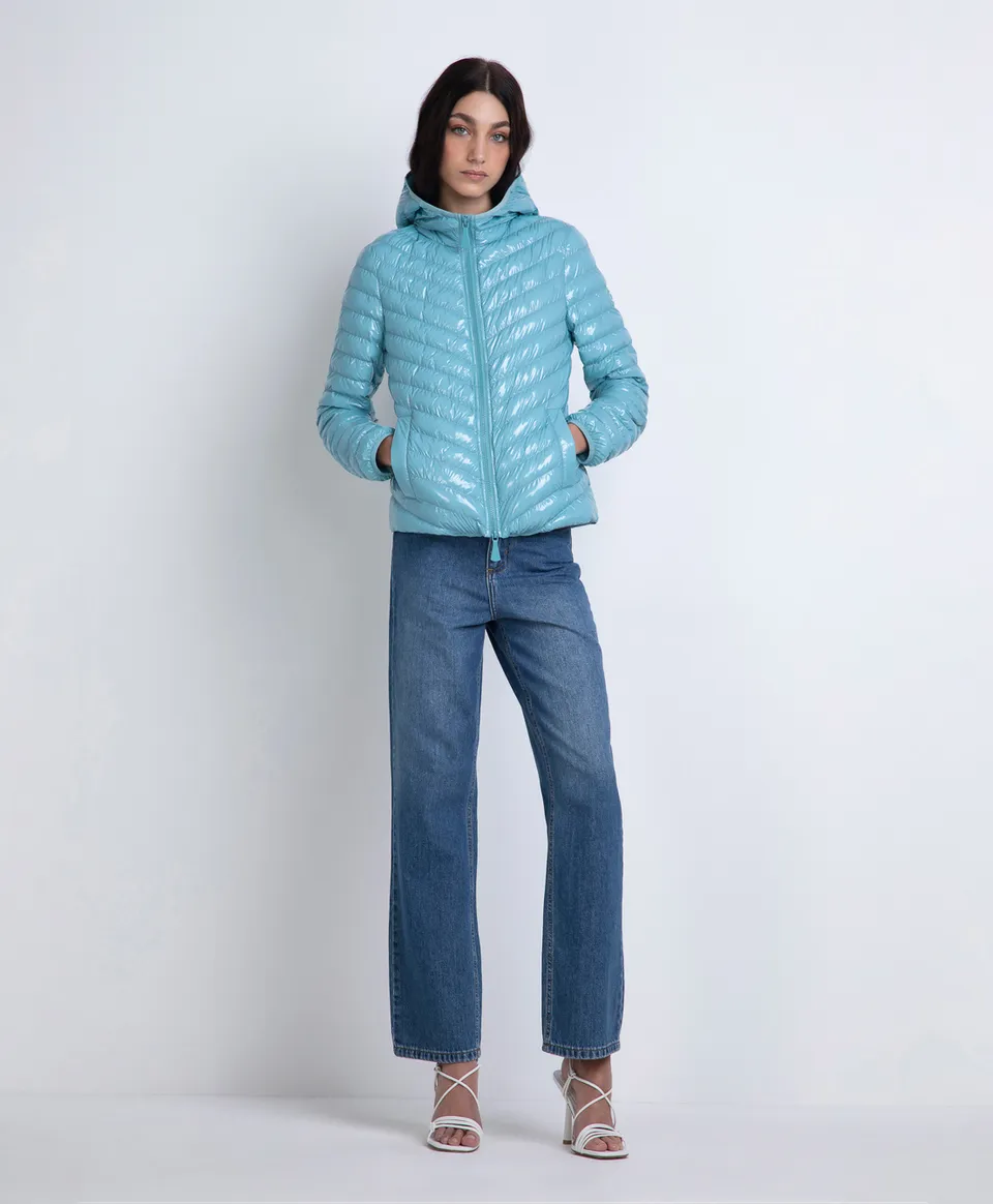 Markup Donna Giacche & Giubbotti Piumino corto in vernice piumino donna
