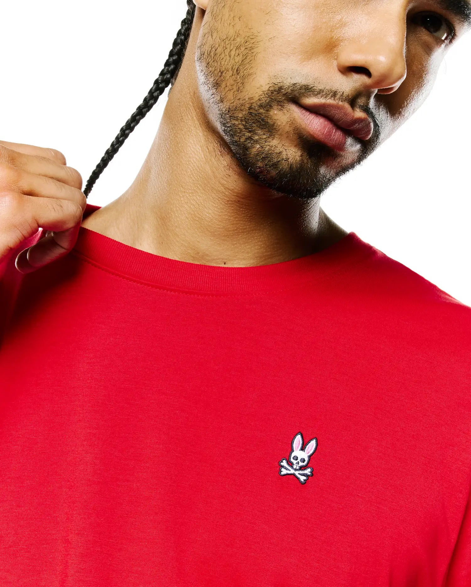 Psycho Bunny Men's Tees Classic Crew Neck Tee B6U014CRPC maglietta rossa cotone Pima