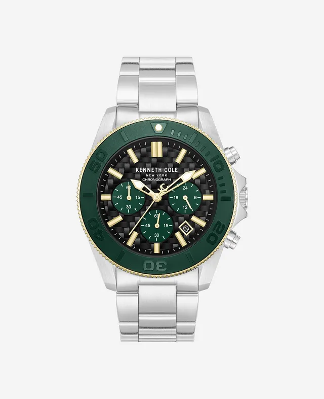 Kenneth Cole Reaction Watches Chronograph Bracelet Watch orologio argento cronografo