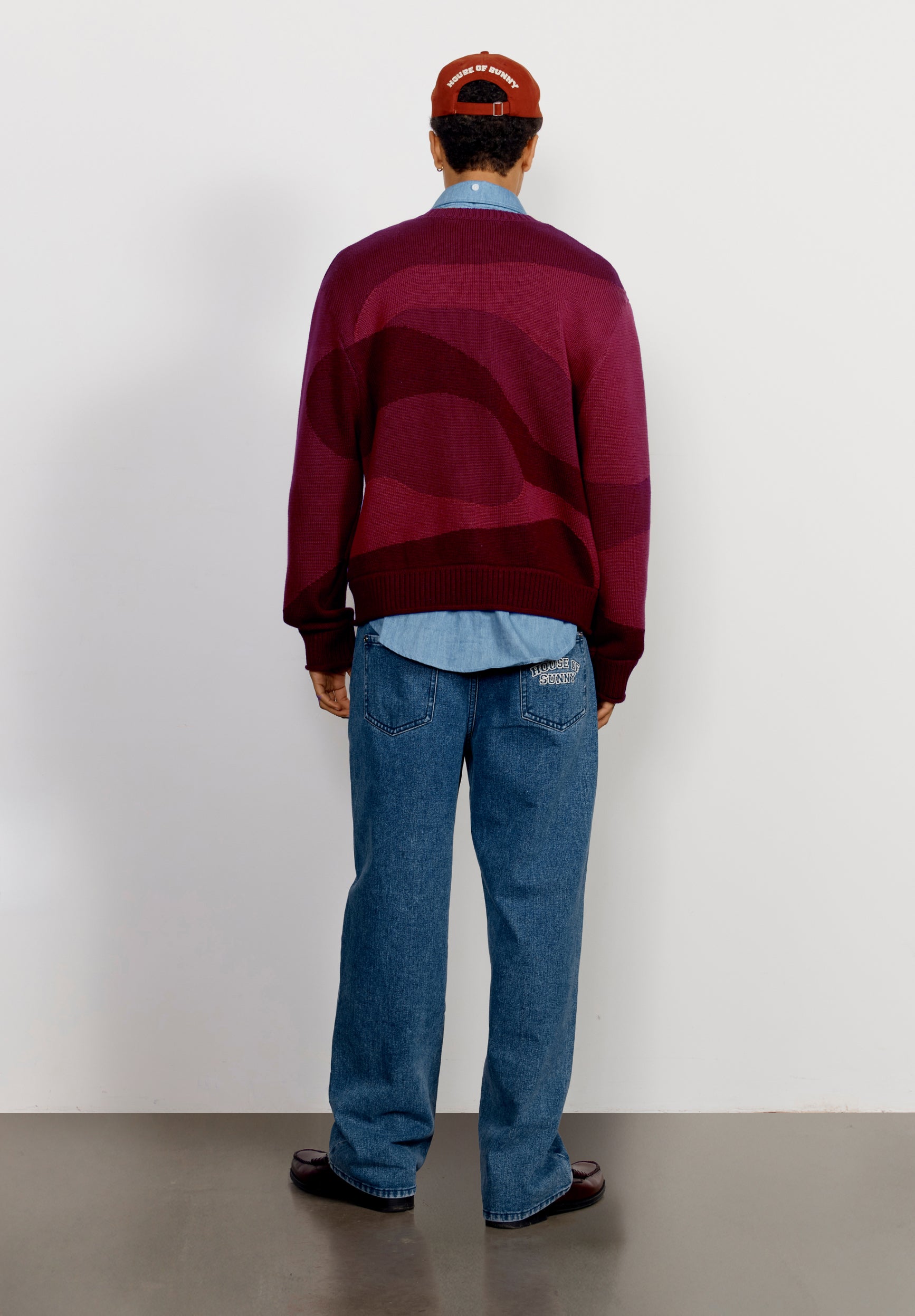 House Of Sunny Women's Knitwear The Red Landscape maglia girocollo