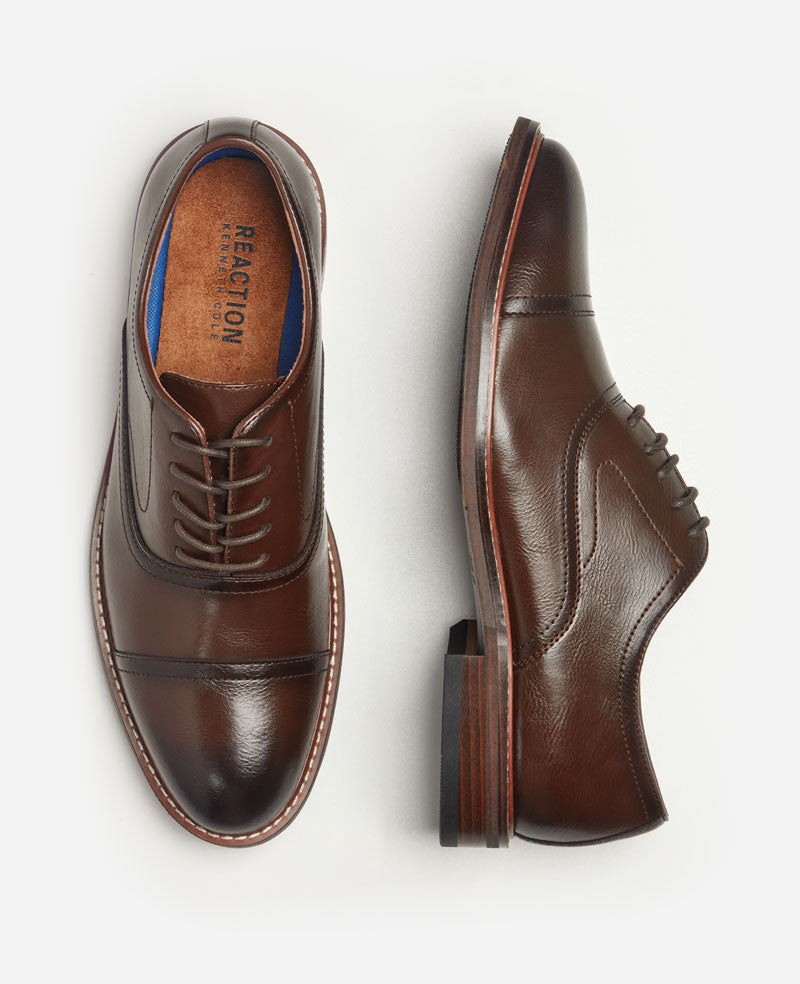 Kenneth Cole Reaction Shoes REACTION - Lawstin Cap Toe Oxford scarpe Oxford marroni