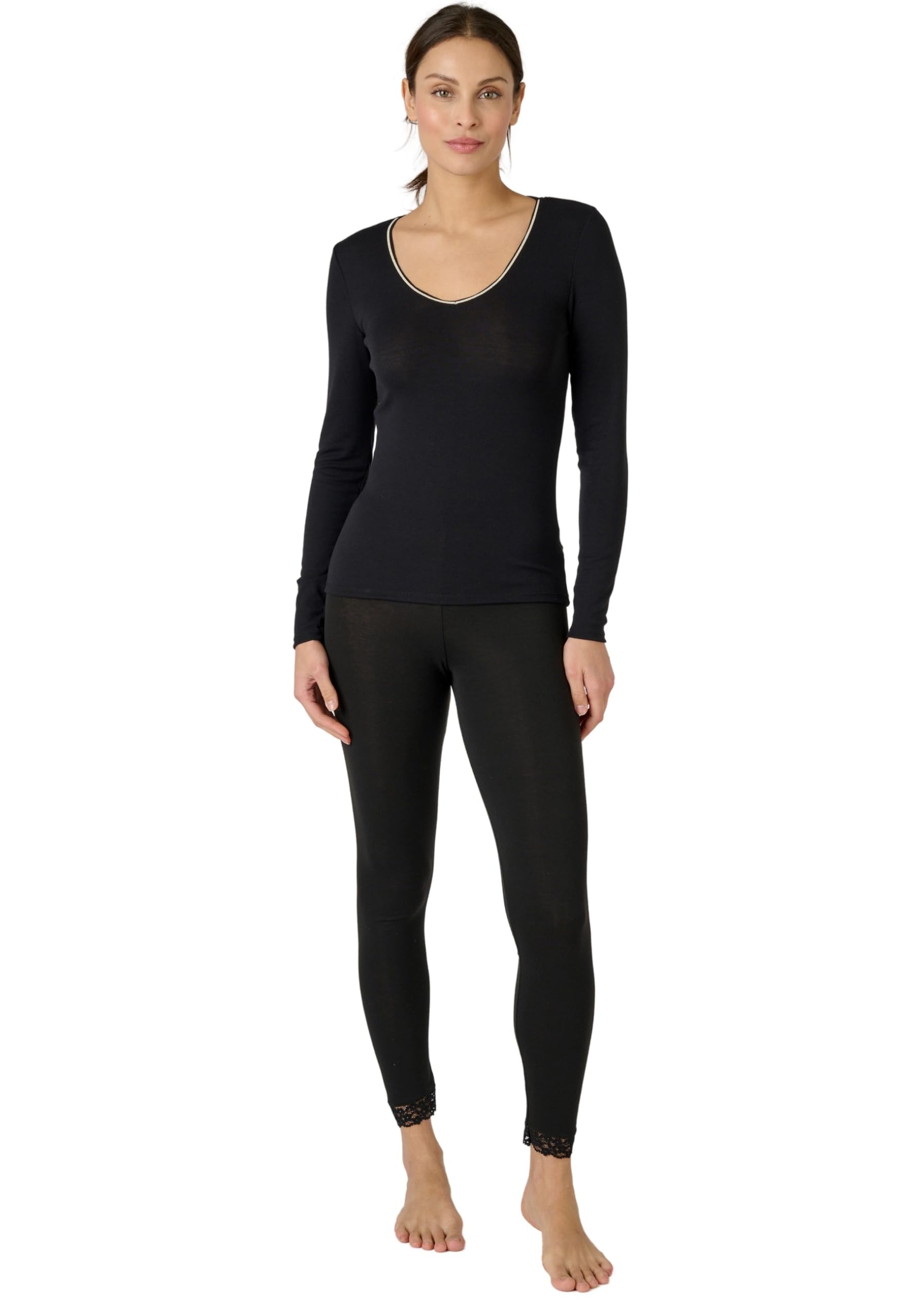 Damart Thermolactyl Sensitive maglietta termica donna maniche lunghe blu navy