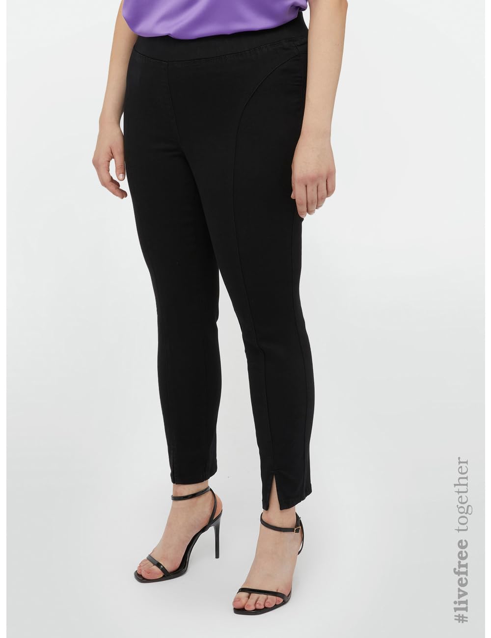 Fiorella Rubino Jeans Jeggings con spacchetto jeggings 52 Plus vita elastica