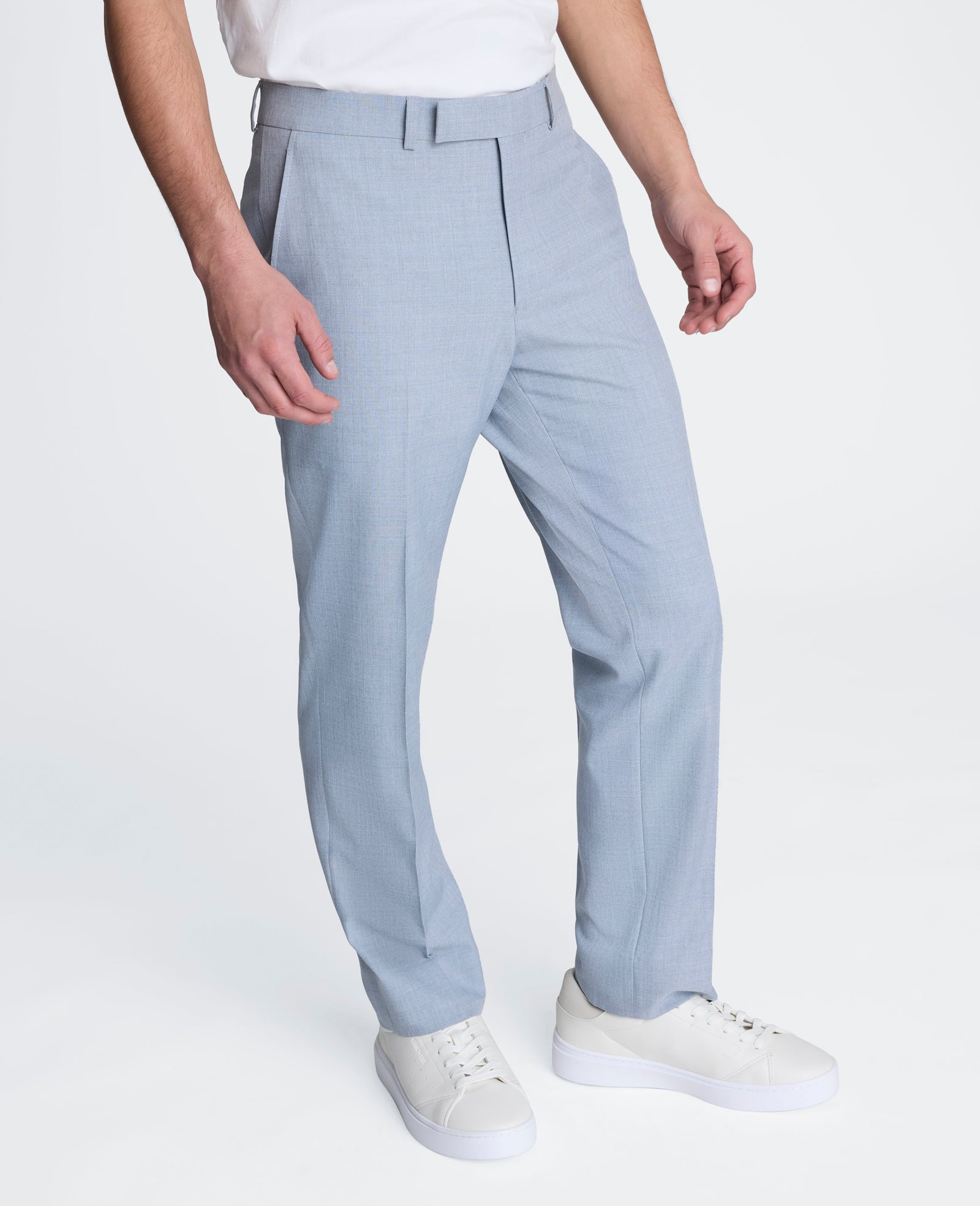 Kenneth Cole Reaction Clothing Ready Flex Slim-Fit Stretch Suit completo slim fit azzurro pallido
