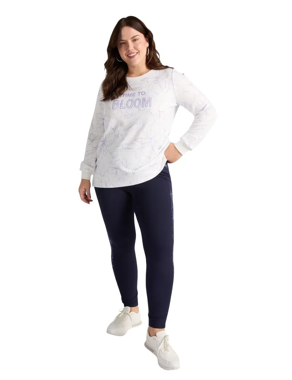 Fiorella Rubino Maglie e felpe Felpa a Fiori con Scritta felpa XL Plus strass