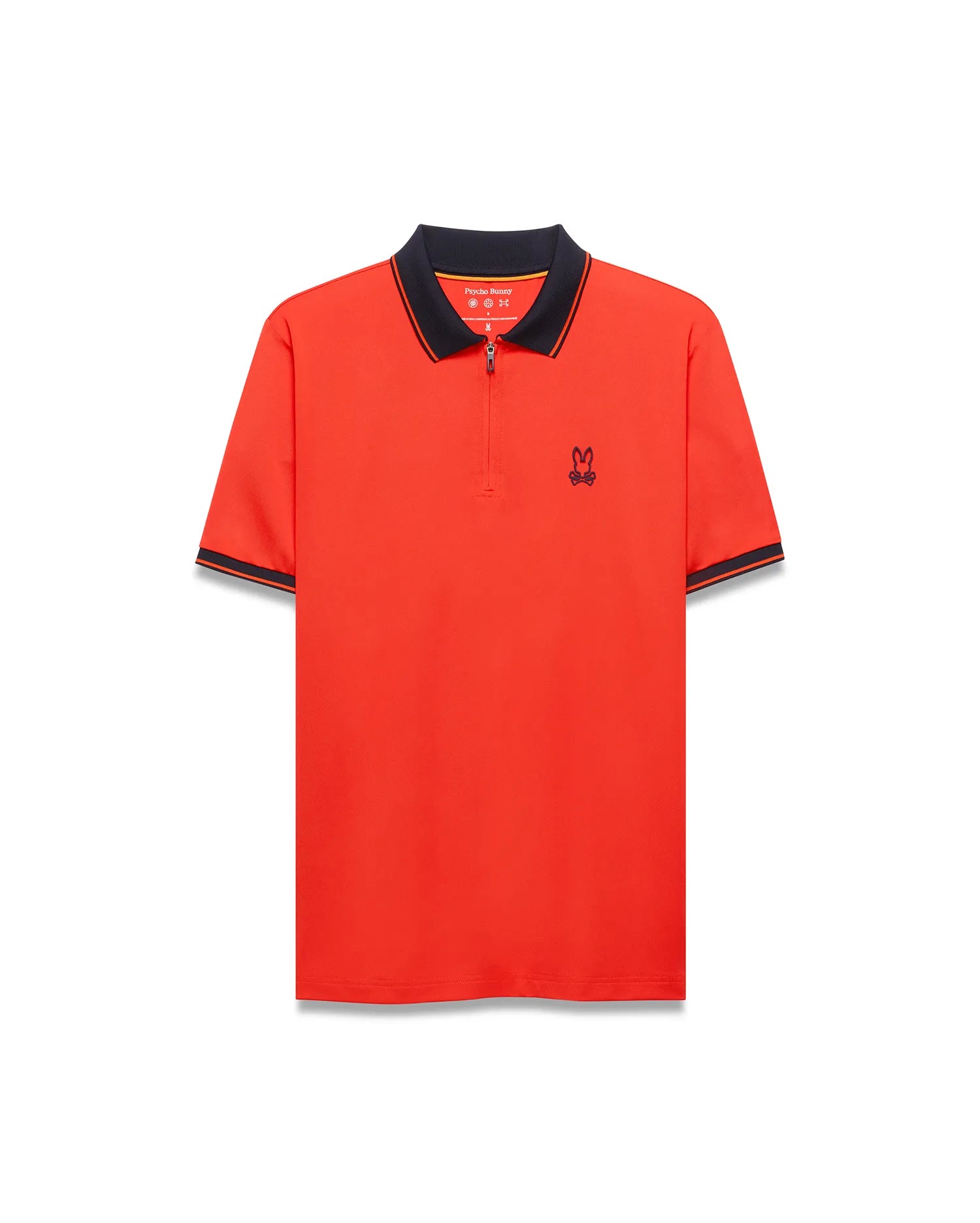Psycho Bunny Men's Polos Odin Zip Sport Polo polo rossa slim traspirante