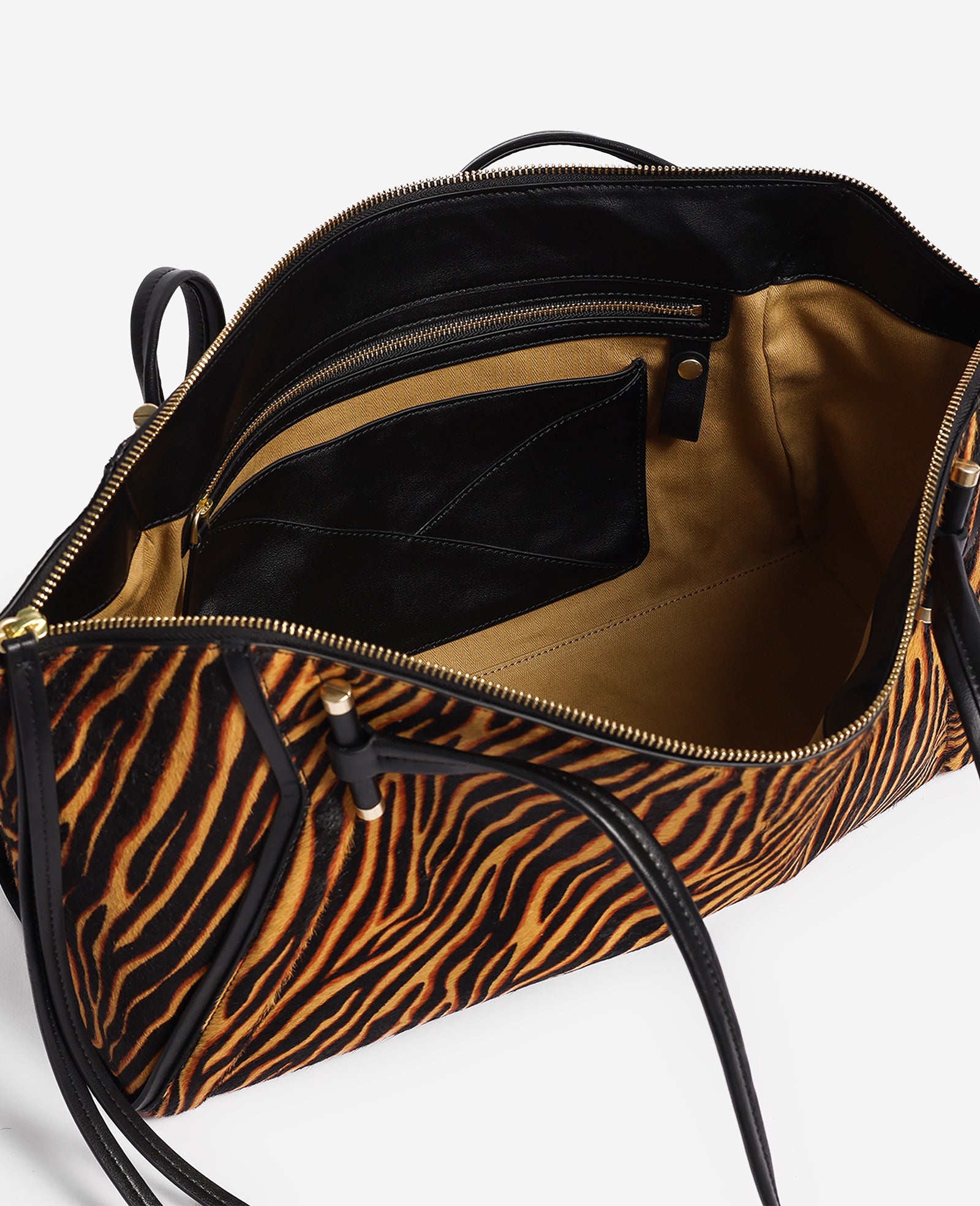 Kenneth Cole Reaction Bags Highline Ziger Print East West tote stampa tigre
