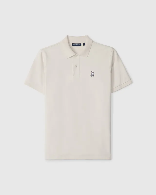 Psycho Bunny Men's Polos MENS CLASSIC PIQUE POLO SHIRT B6K001B200 polo Natural Linen