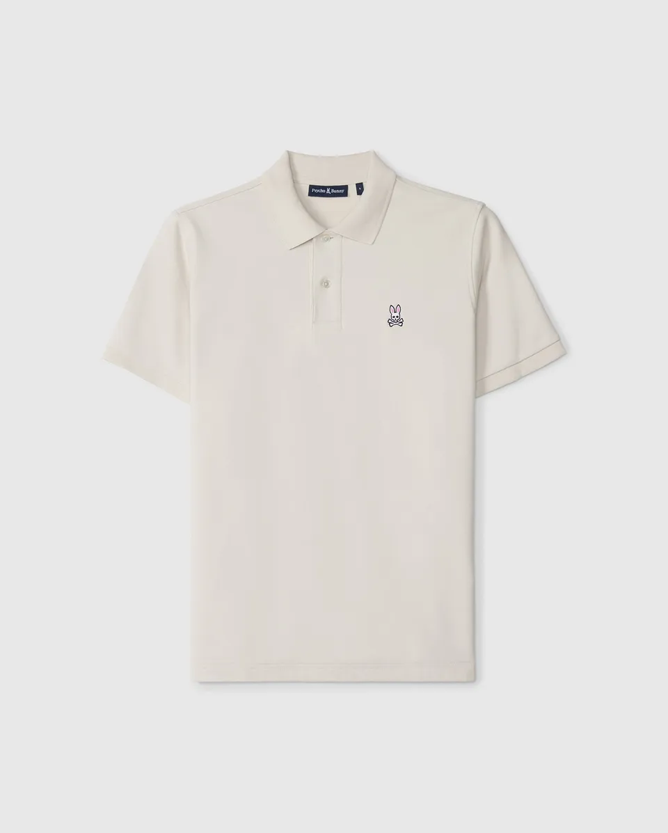 Psycho Bunny Men's Polos MENS CLASSIC PIQUE POLO SHIRT B6K001B200 polo Natural Linen