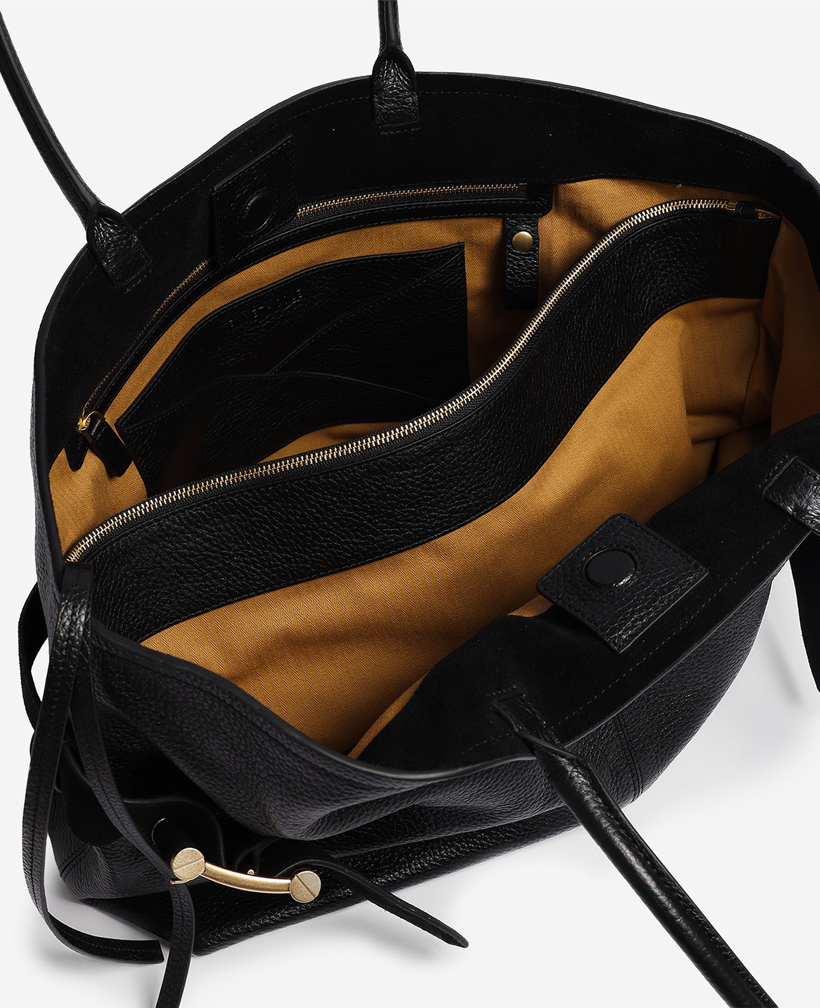 Kenneth Cole Reaction Bags Bowery Leather Tote borsa in pelle nera