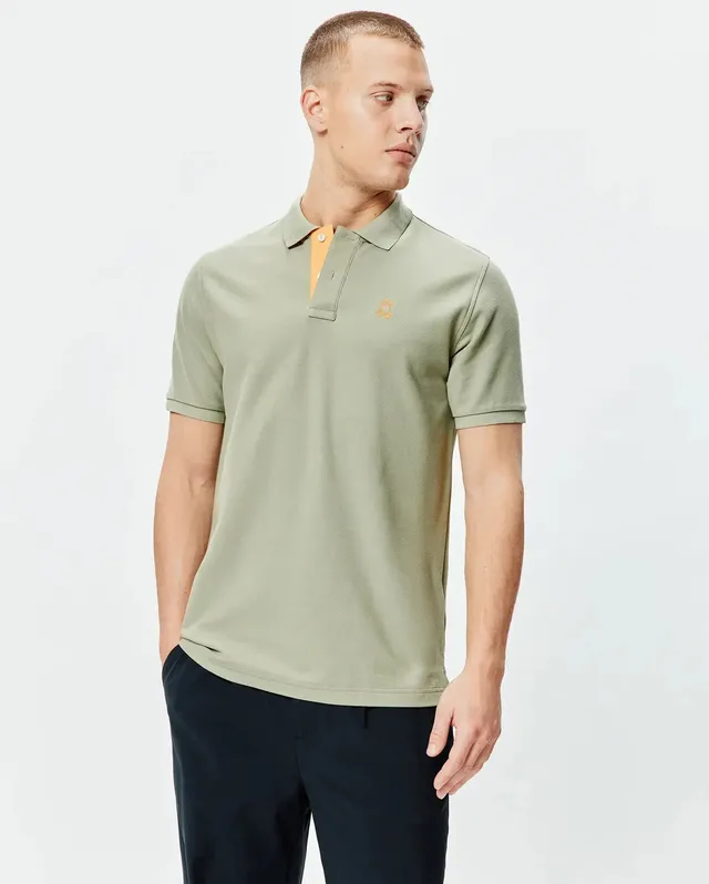 Psycho Bunny Men's Polos Blythe Pique Polo MT0100303 polo verde Seagrass in piqué