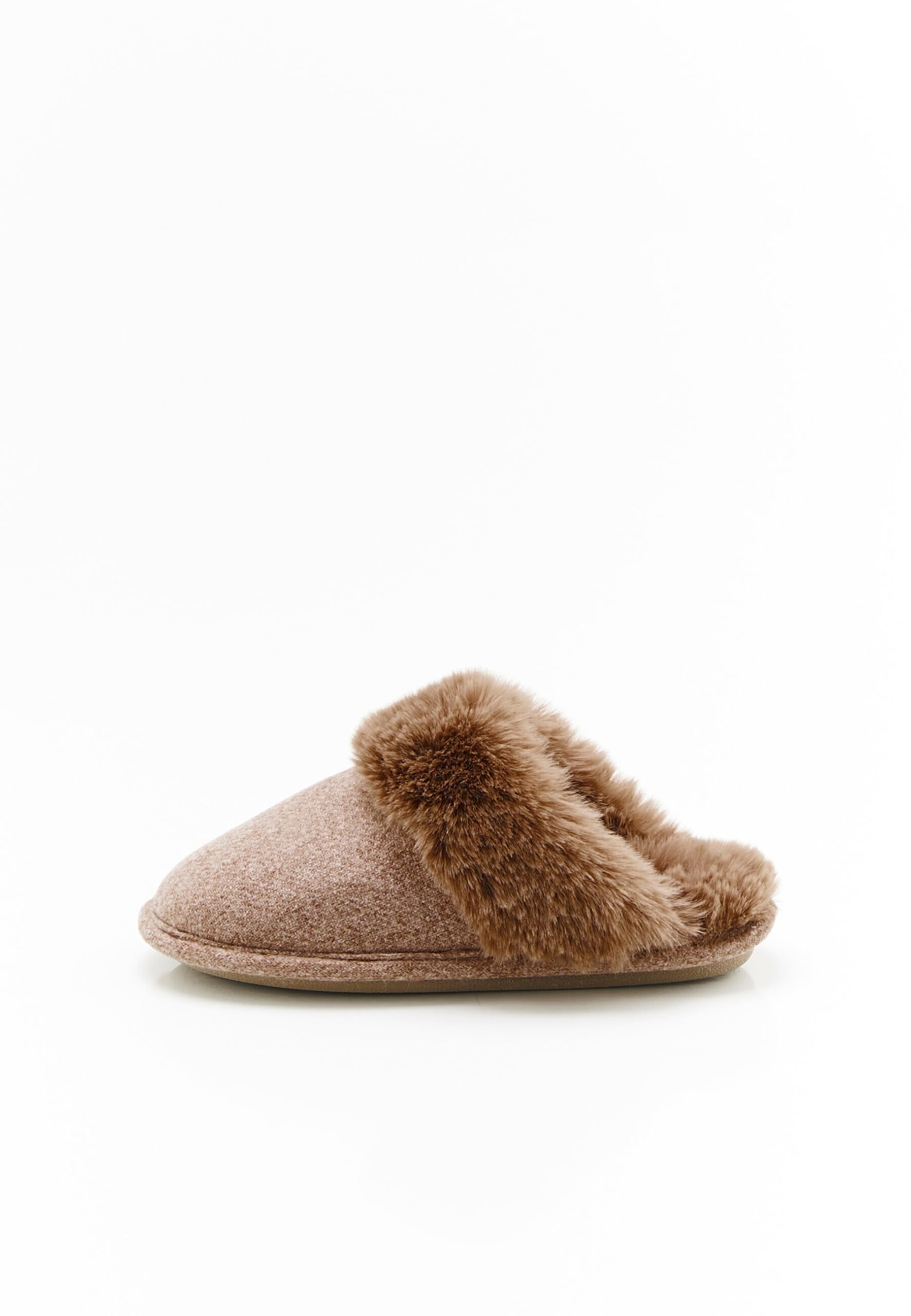Damart Calzature Mules imitazione pelliccia Thermolactyl marroni 36