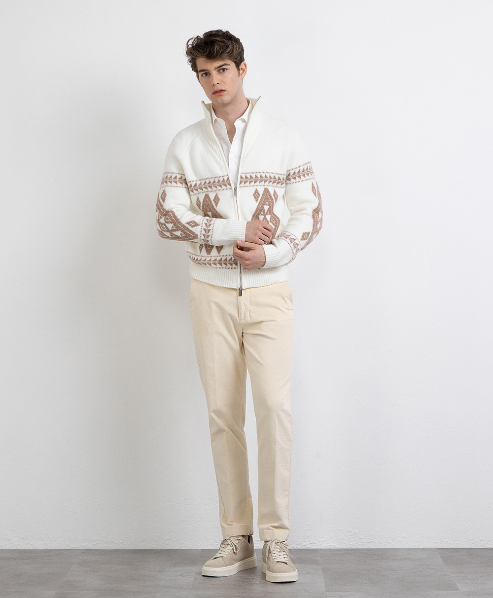 Markup Uomo Maglieria Lupetto full zip jacquard lupetto