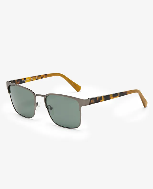 Kenneth Cole Reaction Sunglasses & Eyewear Square Metal Sunglasses occhiali da sole gunmetal